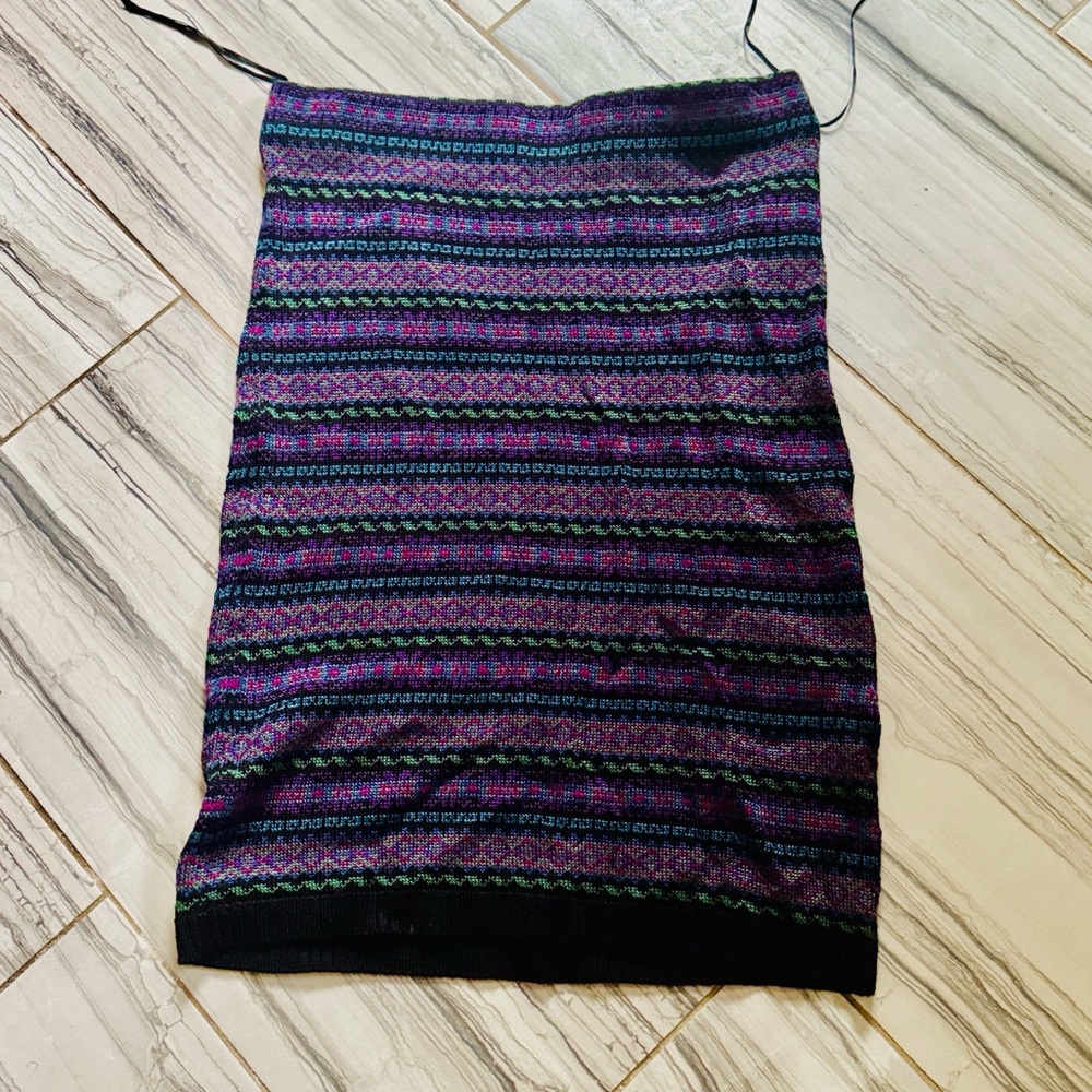 Ralph Lauren Purple and Black Striped Pencil Skirt